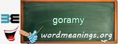 WordMeaning blackboard for goramy